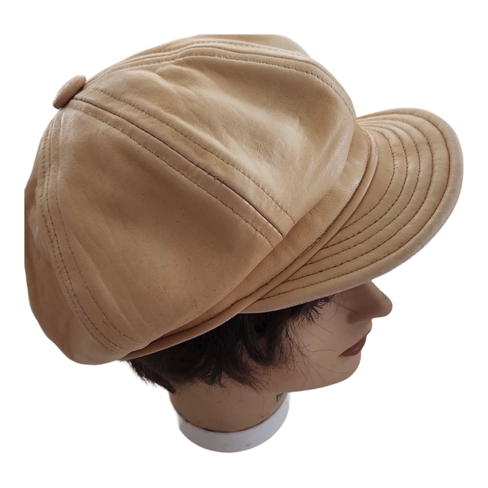 24 HRS SALE ONLY - Lampskin Leather Cap MADE IN USA, Genuine